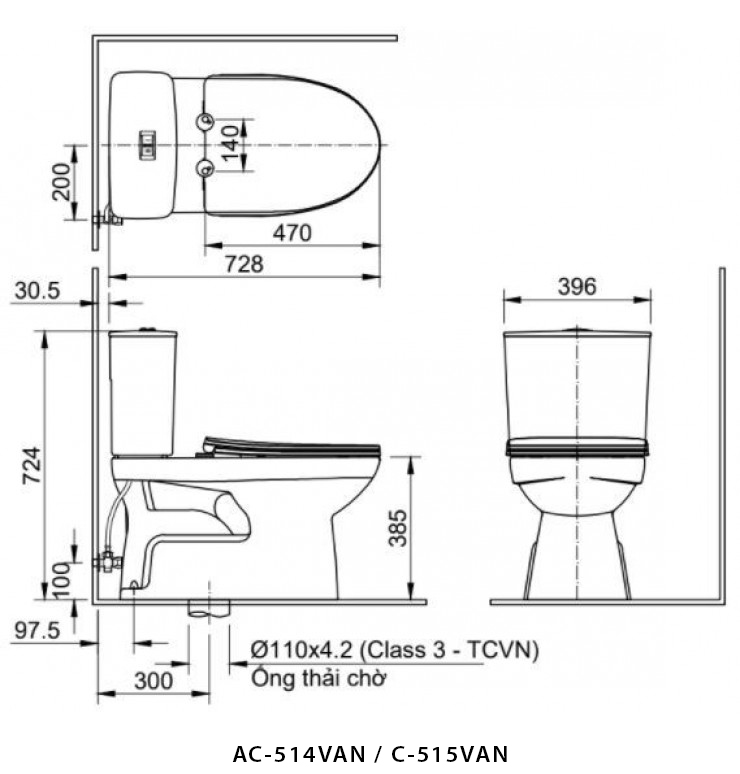 ban ve bon cau inax ac-514van