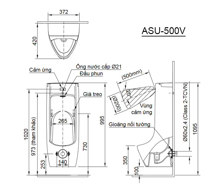 ban ve bon tieu inax asu-500v