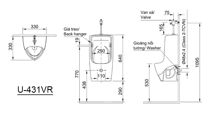 ban ve bon tieu inax u-431vr