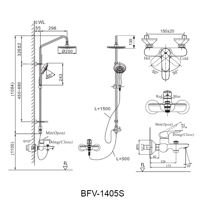 Ban ve cay sen tam INAX BFV-1405S