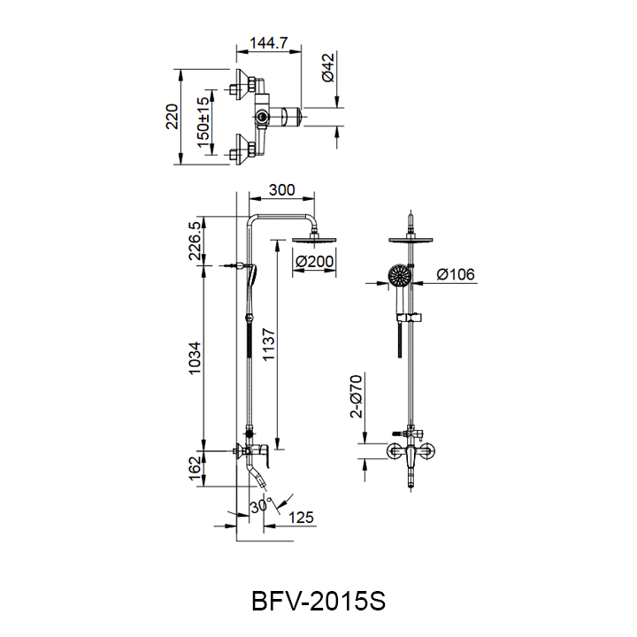 Ban ve cay sen tam INAX BFV-2015S