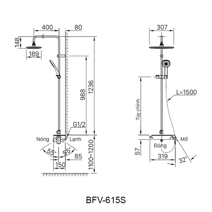 Ban ve cay sen tam INAX BFV-615S