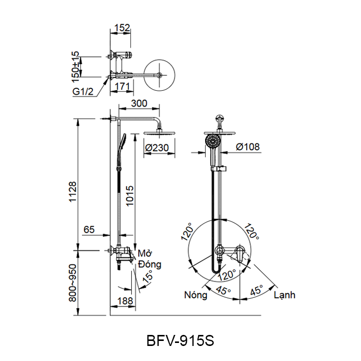Ban ve cay sen tam INAX BFV-915S