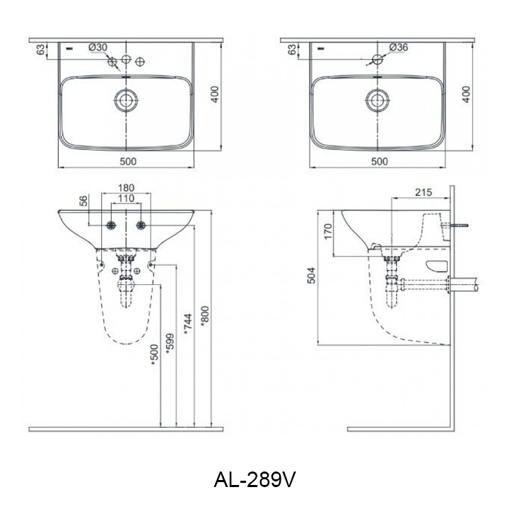 ban ve chua lavabo inax AL-289V