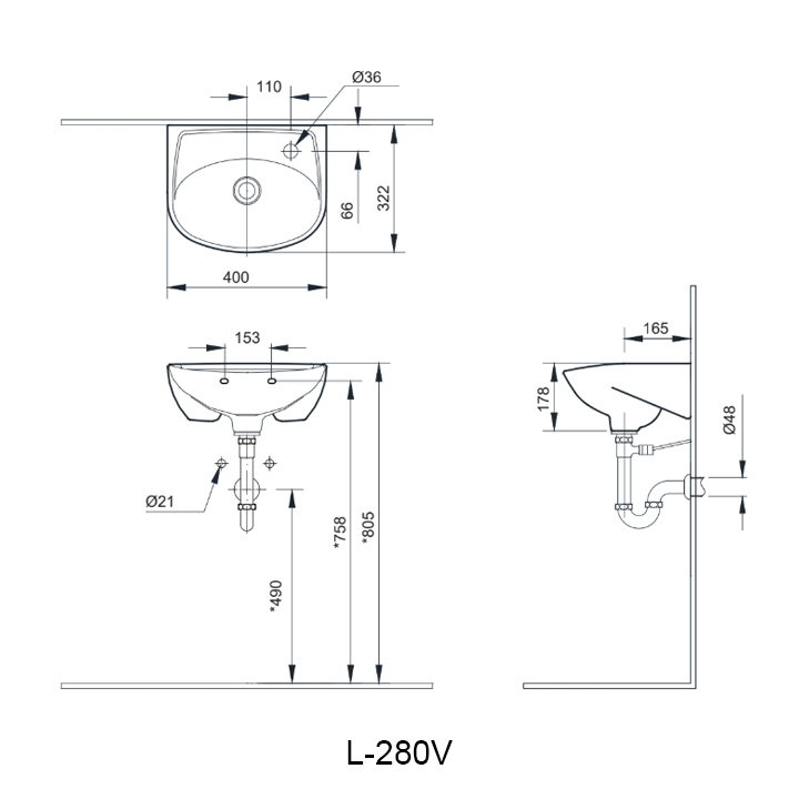 ban ve chua lavabo inax L-280V