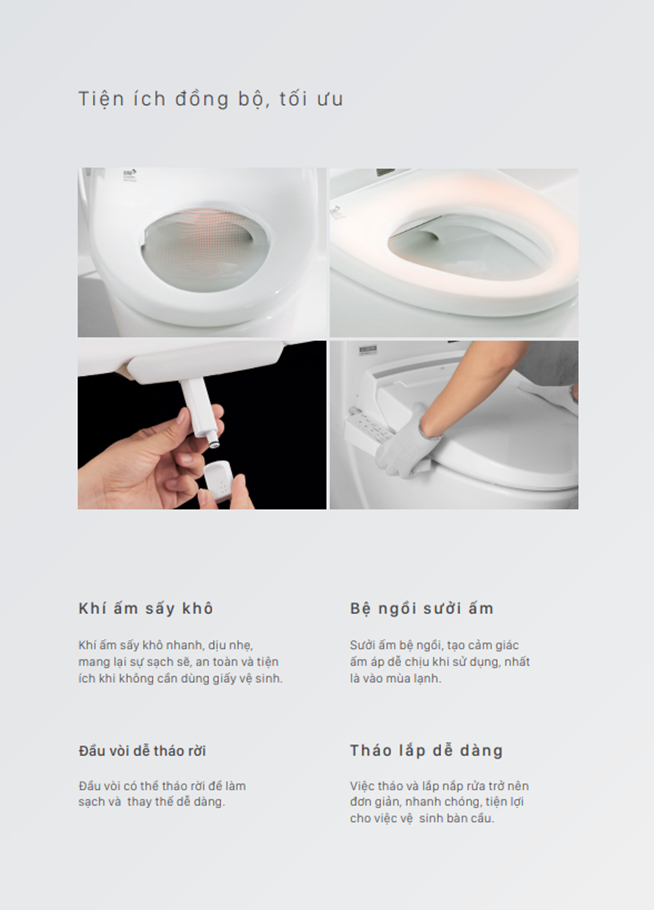 Nắp rửa điện tử INAX CW-H17VN