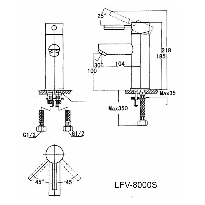 Ban ve voi lavabo inax LFV-8000S