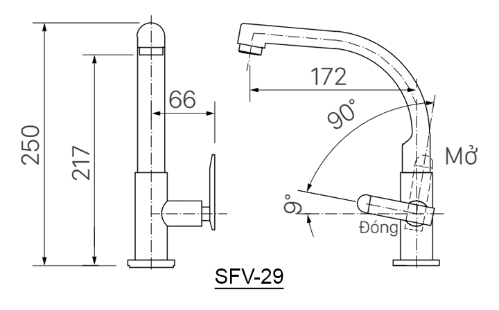ban ve voi rua chen lanh inax sfv-29