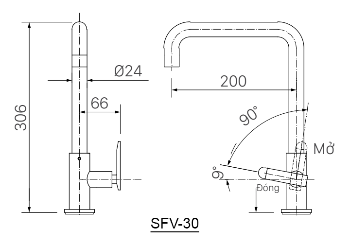 ban ve voi bep inax sfv-30