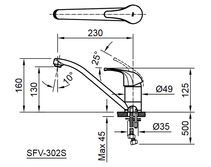 ban ve voi rua chen inax sfv-302s