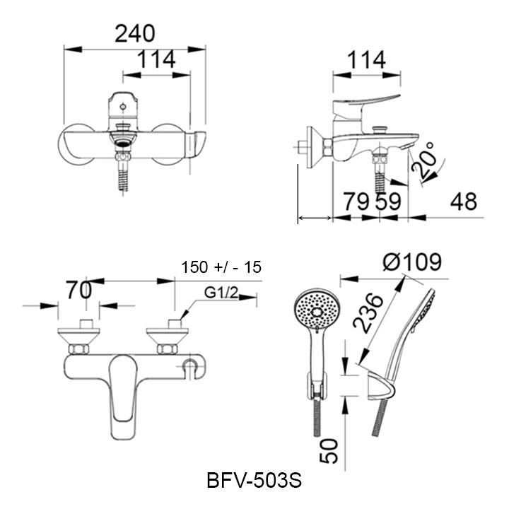 ban ve voi sen tam INAX BFV-503S