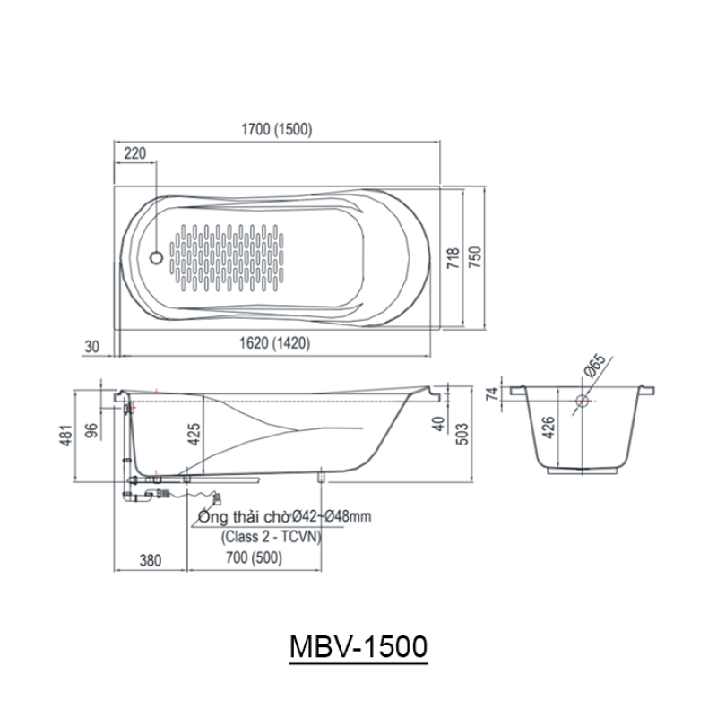 Bồn tắm INAX MBV-1500