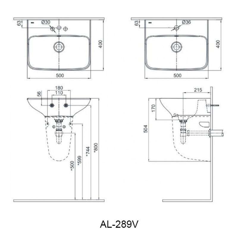 Chậu lavabo INAX AL-289V