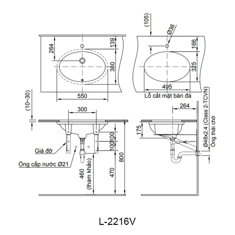  Chậu Lavabo INAX L-2216V