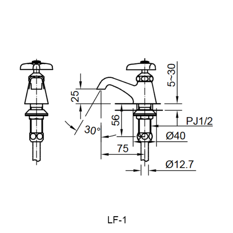 Vòi gắn chậu INAX LF-1, vòi lạnh