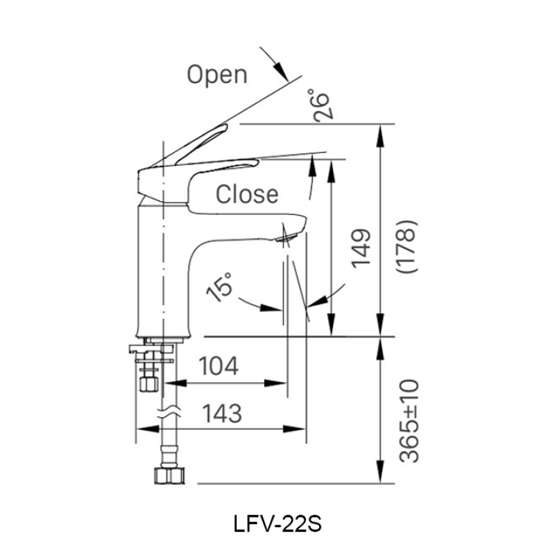 Vòi lavabo INAX LFV-22S, vòi lạnh