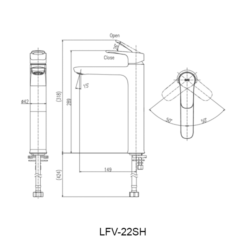 Vòi lavabo INAX LFV-22SH, vòi lạnh