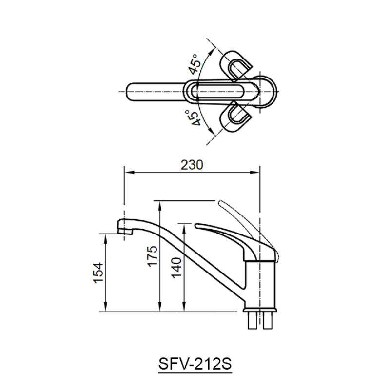 Vòi rửa chén INAX SFV-212S