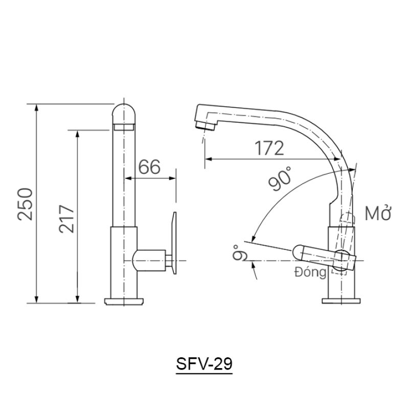 Vòi rửa chén INAX SFV-29