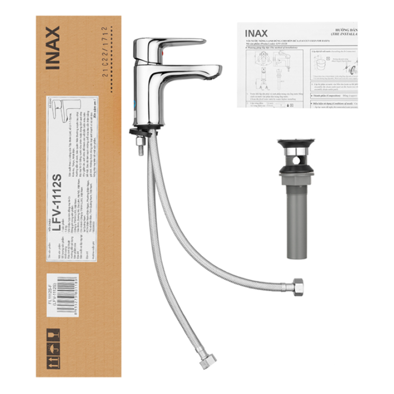 Vòi lavabo INAX LFV-1112S, Vòi nóng lạnh