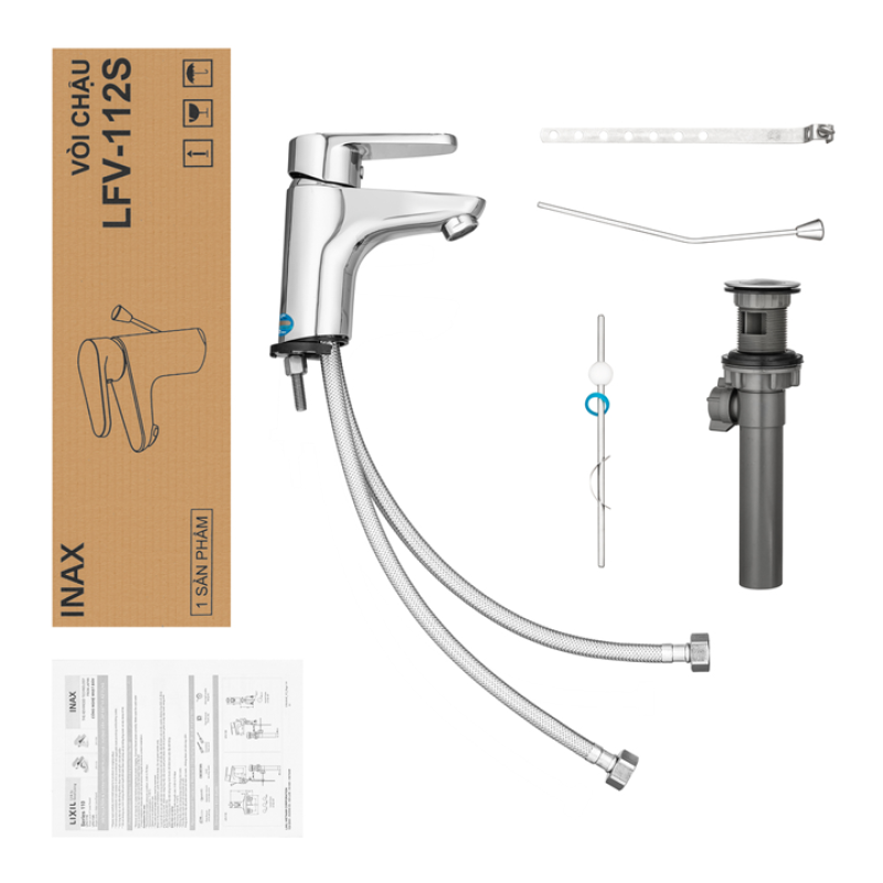 Vòi lavabo INAX LFV-112S, Vòi nóng lạnh