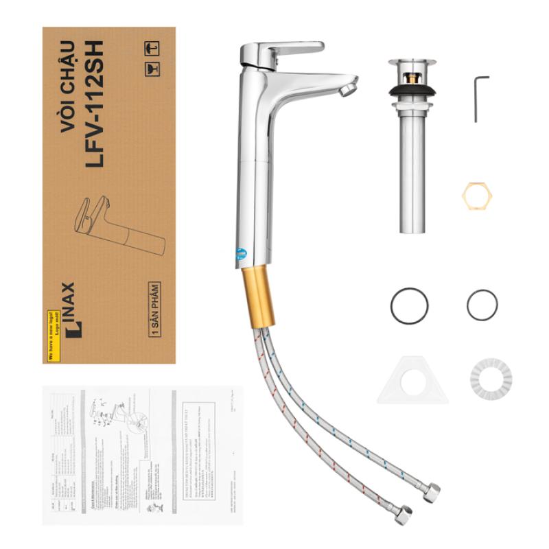 Vòi lavabo INAX LFV-112SH, Vòi nóng-lạnh