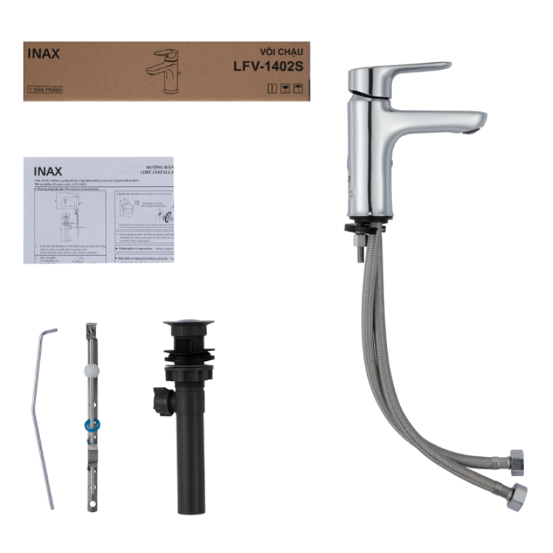 Vòi lavabo INAX LFV-1402S, Vòi nóng lạnh