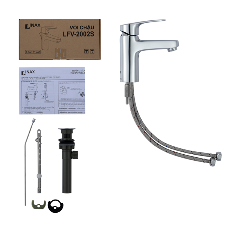 Vòi lavabo INAX LFV-2002S, Vòi nóng lạnh