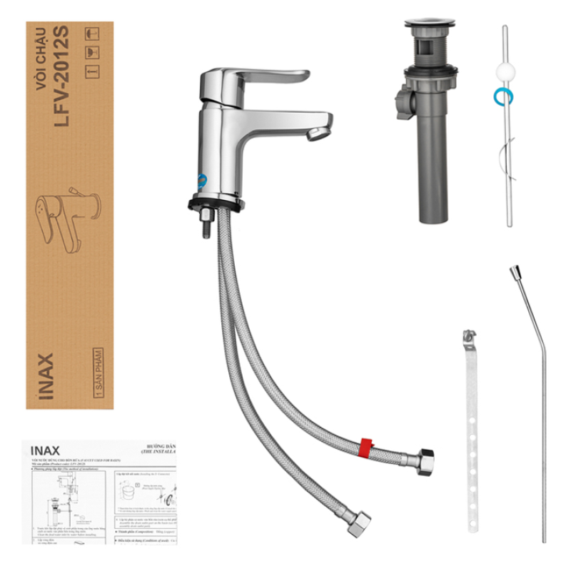 Vòi lavabo INAX LFV-2012S, Vòi nóng lạnh