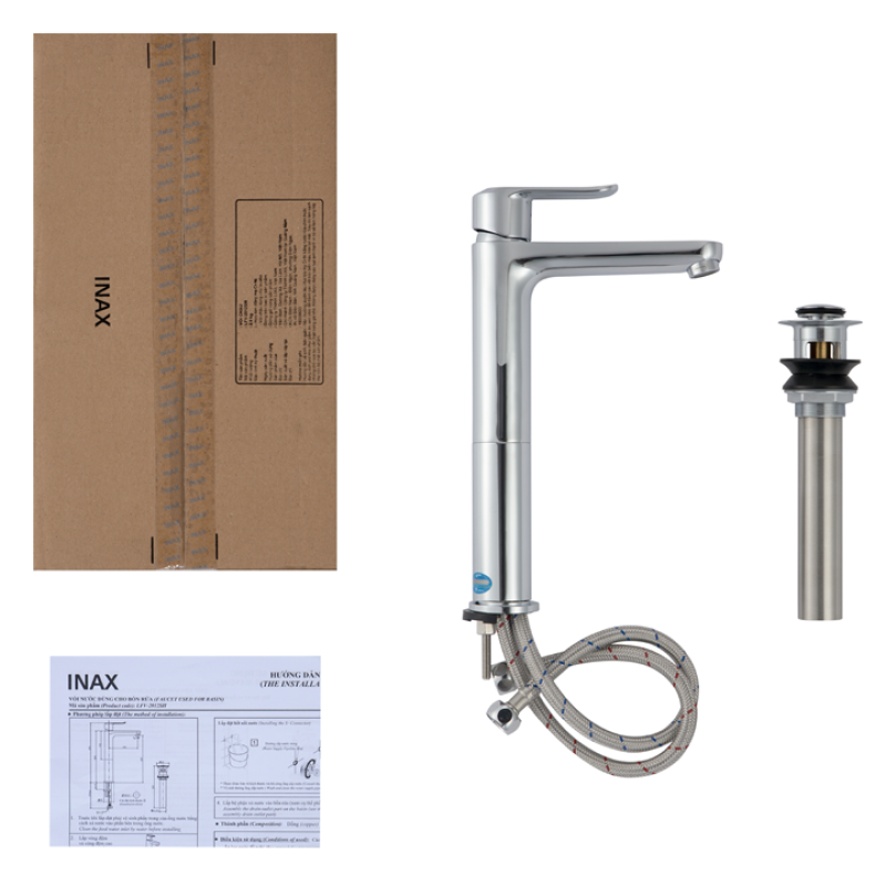 Vòi lavabo INAX LFV-2012SH, Vòi nóng lạnh