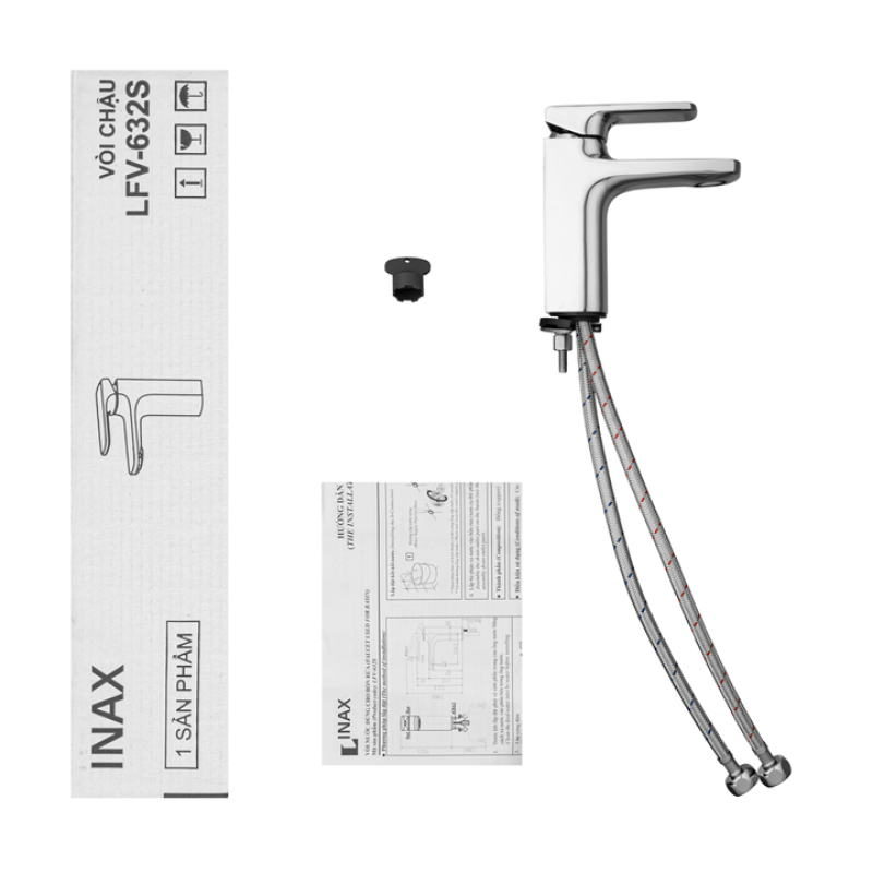 Vòi lavabo INAX LFV-632S, Vòi nóng lạnh
