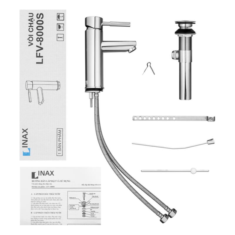 Vòi lavabo INAX LFV-8000S, Vòi nóng lạnh