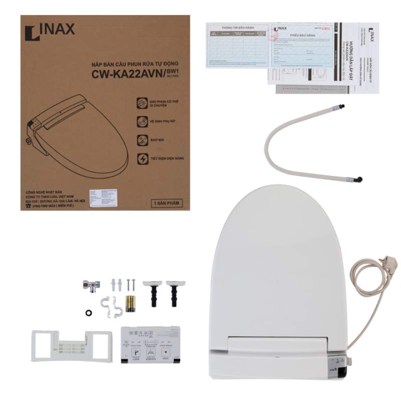 Bồn cầu nắp rửa điện tử INAX AC-902 + CW-KA22AVN